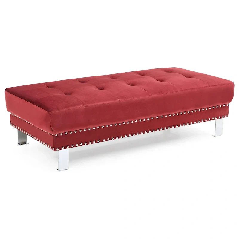 Oversized Velvet Ottoman
