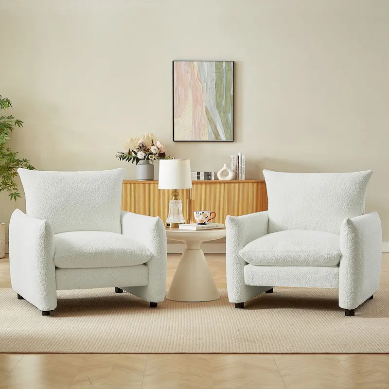 Lilian 33inW Modern Armchair Accent Chair Sofa Lounge Chair (2-Pack)