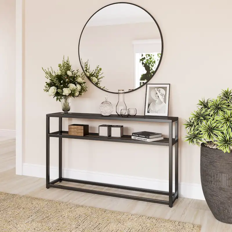 Baldrick Modern 50 Long Console Table with Shelf