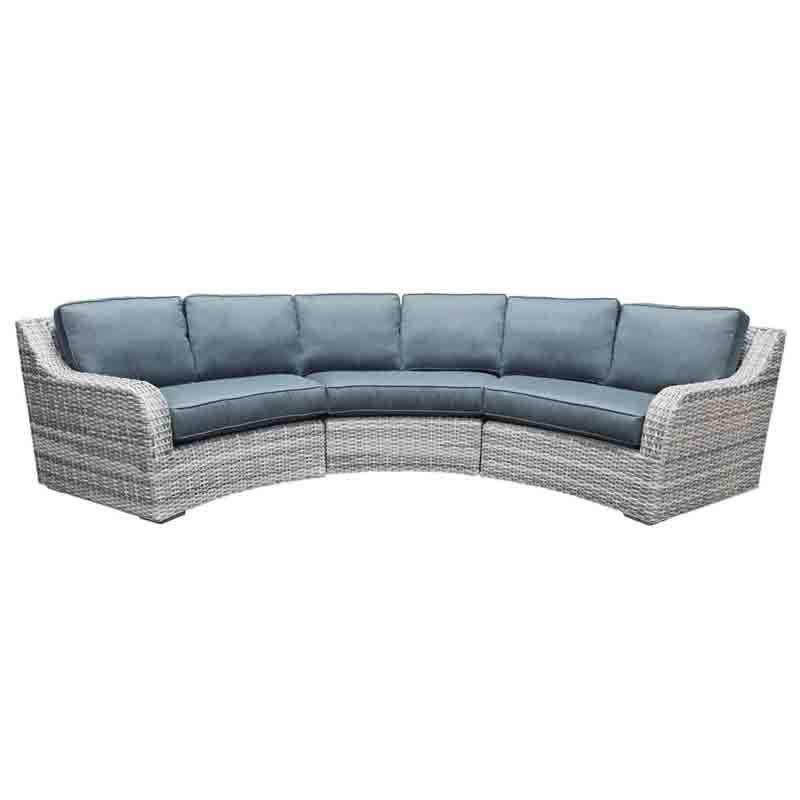 South Beach Outdoor Wicker Armless Chair Ice Finish